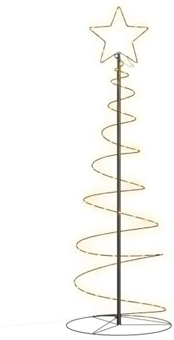 vidaXL LED Weihnachtsbaum, Beleuchtet Tannenbaum 8 Lichteffekte, Christbaum Lichterbaum Innen Außen, Weihnachtsdeko Weihnachtsbeleuchtung, 100 LEDs Warmweiß 150cm