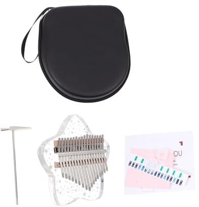 MUELODSIC Daumenklavier Kalimba 17 Töne Aus Transparentem Acryl Kleines Fingerklavier Für Kinder Anfänger Und Erwachsene Leicht Zu Stimmen Für Musikunterricht Und Outdoor Aktivitäten
