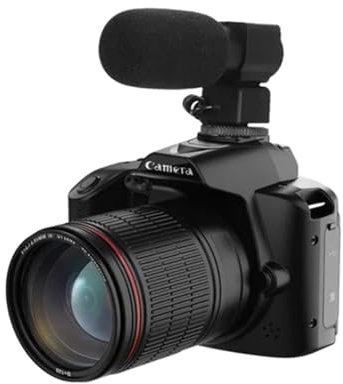 TIEOAXFT Telecamera Digitale Professionale HD 4K Telecamera Digitale WiFi con Zoom 16X Telecamera for Visione Notturna con Microfono