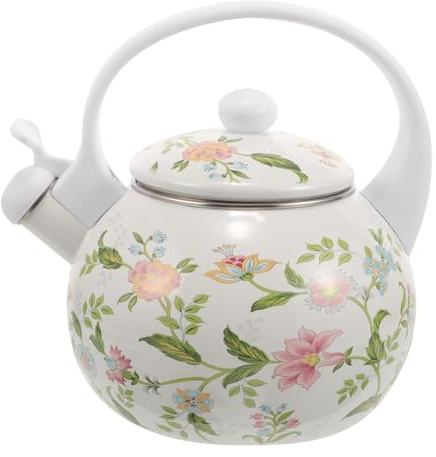 SOIMISS Bouilloire À Thé En Émail Pour Cuisinière Compatible Induction Et Gaz Surface Lisse Facile À Nettoyer Rétention De Chaleur Pour Maison Et Bureau