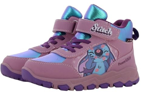 Leomil Lilo & Stitch Botte de Neige Bottes d'hiver 30, Semelle antidérapante pour les jours d'hiver froids, Violet
