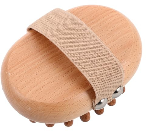 Gatuida Inflatable Cushion Massage Brush Wooden Multi-node Gua Sha Body Massage Tool for Scalp and Back Relief for Hair and Body