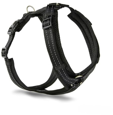 Wolters Hundegeschirr Light Mesh | Brustgeschirr mit Sicherheitsverschlüssen | Farbe Schwarz - Gr. XXS (30-40 cm)
