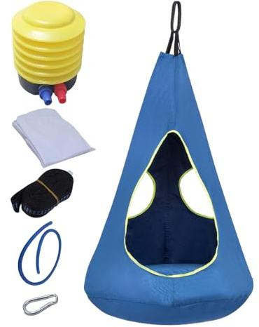Hängehöhle, Tragbarer Hängesessel Schaukel, Pod Swing Seat Mit Aufblasbarem Kissen, Hängesitz Schaukel, Pod Schaukelsitz Max 150kg Für Den Innen Und Außenbereich