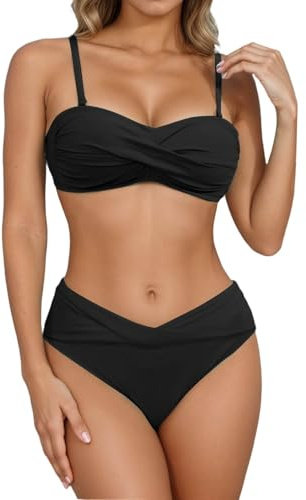 Generisch Liguero con flecos, disfraz de equipo de rendimiento, de tela, con flecos, bikini y sujetador, Negro , XL