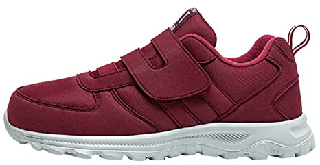 Generiska slip-skor för kvinnor, träningsskor, andas, bekväma halvskor, joggingskor, halkfria, dämpade tygskor, fritidsskor, enfärgade sportskor, löparskor, gymskor, tofflor, röd, 41 EU