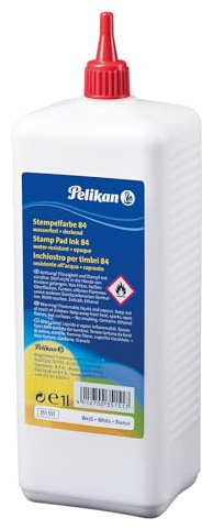 Pelikan Stempelfarbe wasserfest, 1000 ml, 1 Set, weiß