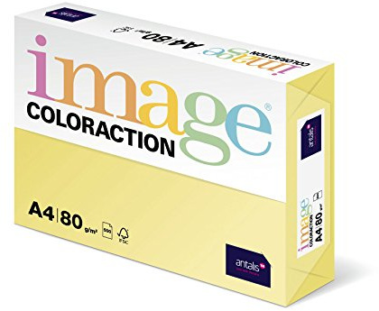 Image Coloraction - Coloured Paper, Pale Yellow, 80 g/m², A4, 500 ark