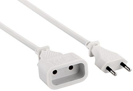 Electraline 20647011J Prolongateur Blanc 2 mètres