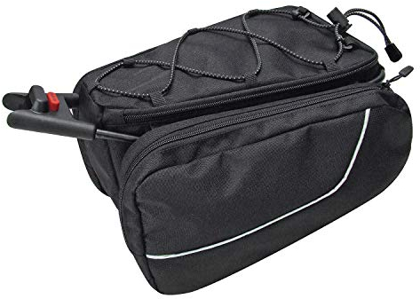 KLICKfix 868071 Satteltasche Contour Sport, Schwarz, 27 x 18 x 13 cm, 7 Liter