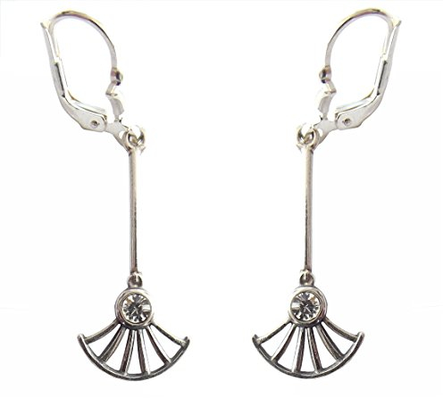 Art Deco Damen Ohrringe 925 Sterlingsilber Schmuckkristall