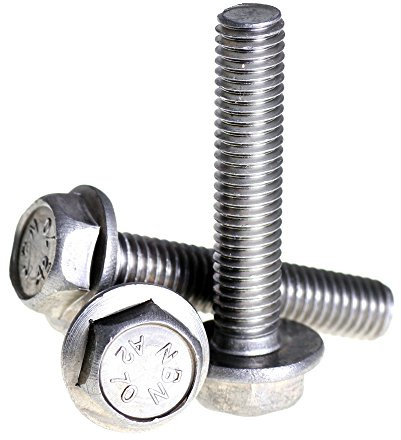 Bolt Base 6mm A2 Stainless Steel Flanged Hex Head Bolts Flange Hexagon Screws DIN 6921 M6 x 35-100