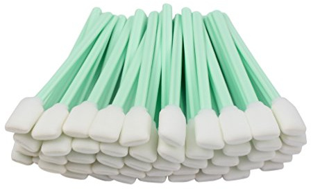 LOVEDAY 100pc 5.1 Square Rectangle Foam Cleaning Swab Sticks for Solvent Format Inkjet Printer Roland Optical Equipment