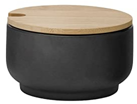 Stelton, Keramik, x-637 Theo Zuckerschale, Schwarz, 10 x 9 x 10 cm