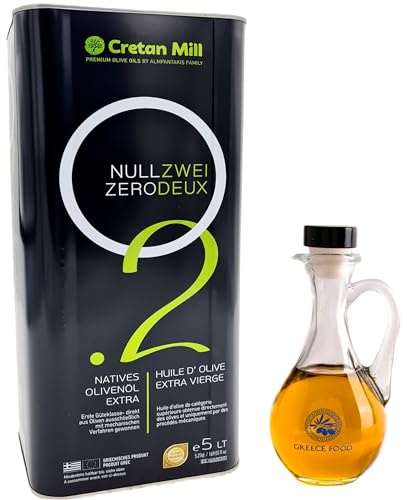 Griechisches extra natives Olivenöl mit nur 0,2% Säuregehalt im 5 Liter Kanister Kreta Griechenland Premium Feinschmecker Gourmet Oliven Öl mit wenig Säure