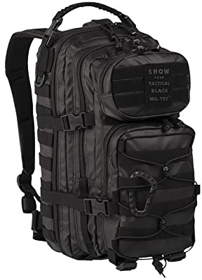 Mil-Tec US Assault Pack Backpack,S,Tactical Black