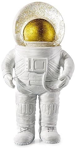 The Giant Astronaut White, Schneekugel, Glitzerkugel, Deko, weiß, 30 cm
