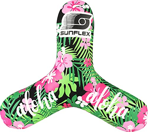 Sunflex Wurfscheibe Triangle Tropical Flower | leichte Flugscheibe für den Strand und den Park mit großer Wurf Distanz | sehr weich zum fangen | extrem robust für Jede Altersgruppe