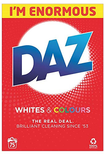 Daz Whites & Colours 75 Washes - Powder - 5.24kg - Unscented - Fragrance Free