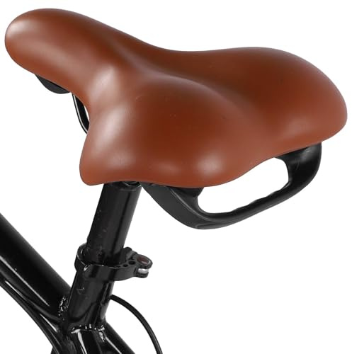 Fahrradsitz PU Leder Fahrradsattel Ergonomischer Stoßdämpfender Mountainbike-Sattelsitz Dickes und Weiches Fahrradkissen