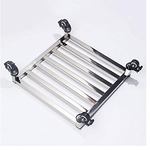 Pflanzenroller Gusseisen Quadratisch,Pflanzenroller Eckig Aus Holz,Stabiler Rolluntersätzer Für Blumentöpfe Oder Blumenkübel,Garten-Quadrat-Blumen-Topf-Pflanzer-Mover Mit Abschließbaren Caster-Rädern