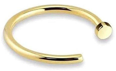 Ringe NEU Piercing Nasenring Echt 585 Gold Durchmesser 8 mm Tragus Helix Septum neu modisch extravagant Stärke 0,8mm 46009-8-LK