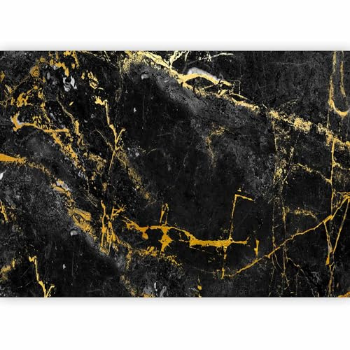 murando - Carta da parati Pietra 400x280 cm Fotomurali in TNT Murale alla moda Decorazione da Muro XXL Poster Gigante Design Soggiorno Cameretta Carta per Pareti Marmo Astratto 3D nero f-C-0461-a-a