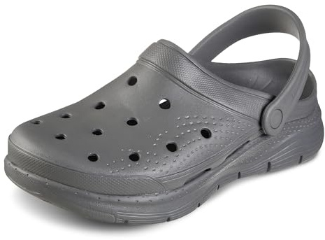 Skechers Men's Arch Fit Valiant Sliding Sandals, Grey melé, 42 EU