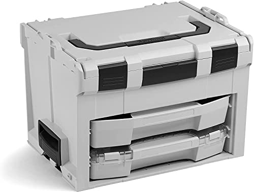L-BOXX Sortimo LS BOXX 306 | inkl. i-BOXX 72 A3 & LS-Schublade 72 in Lichtgrau | Professioneller Werkzeugkoffer leer | Werkzeugkiste Kunststoff