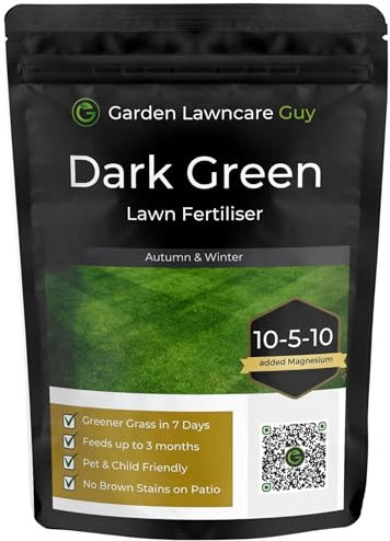 Dark Green Lawn Fertiliser - Autumn/Winter Grass Feed - Fast Acting & Long Lasting - Safe for Gardens - Child and Pet Friendly Turf Thickener - Garden Lawncare Guy