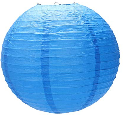 1 x Lampenschirm aus japanischem Papier, für Hochzeit, 40 cm, Blau