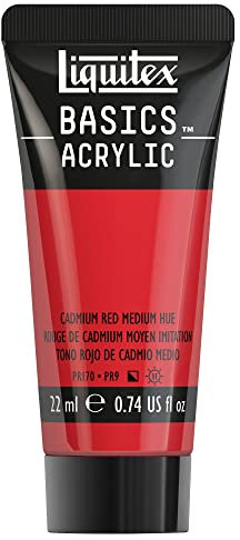 Liquitex Basics Acrylique Tube 22 ml Rouge Cadmium Moy Imit ROW