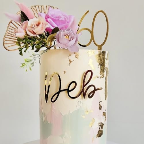 Personalised Name Charm Cake Topper Multicoloured Acrylic Happy Birthday Wedding Anniversary Cake Topper Custom Acrylic Letters Cake Decoration Cake Charms Name Plate in font 2