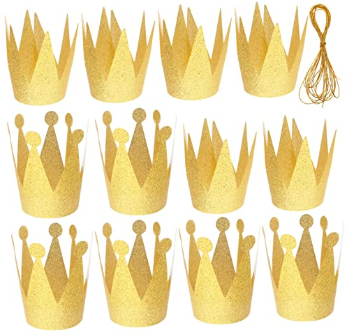 Toyvian 12stücke Geburtstagshut Für Junge Mädchen Glitzernde Partyhüte Dekorative Geburtstagskronen Geburtstagsfeier-tiaras Geburtstagshütchen Kopfbedeckungen Für Junge Mädchen Und Erwachs