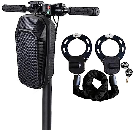 Candado E Scooter CEIEVER para patinete eléctrico y cerradura de escúter, cerradura de esposas con llave y bolsa impermeable, candado para bicicleta de alta seguridad para bicicleta, scooter, Segway