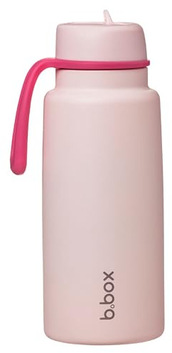 b.box Isolierte Flip-Top Wasser und Trinkflasche 1 L | Trinkflasche Edelstahl, Dreiwandig | Hält Getränke bis zu 46 Stunden Kalt | 1 L