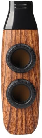 Kexpery Kleines Kazoo-Musikinstrument, tragbar, einfaches Kazoos-Instrument, professionelles Geschenk für Kinder, Erwachsene, Anfänger, Hellbraun