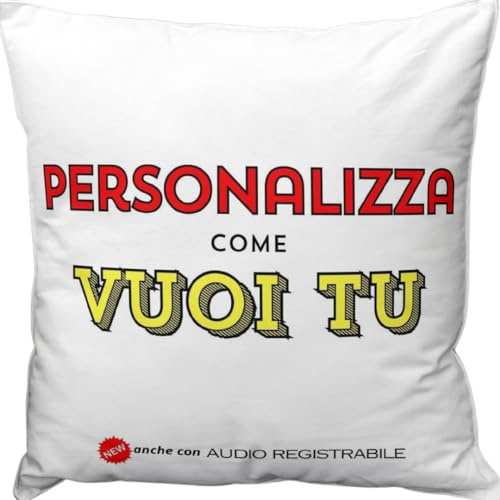 SeeSee Cuscino Personalizzato con Foto, Fronte e Retro personalizzabili con IMBOTTITURA. Idea Regalo Gadget da personalizzare cm 20x20