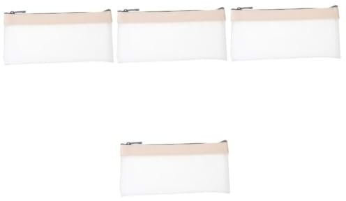 WRITWAA 4stücke Transparente Kosmetiktasche Vielseitige Make-up Und Geldbörse Große Kapazität Elegante Aufbewahrung Für Bargeld Münzen Und Schreibutensilien Mit Sicherem