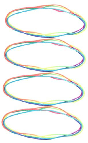 ORFOFE 4pcs Rainbow Cat Cradle Rope String Cats Cradle String Game for Boys and Girls Hand Game Toys Finger Rope for Party