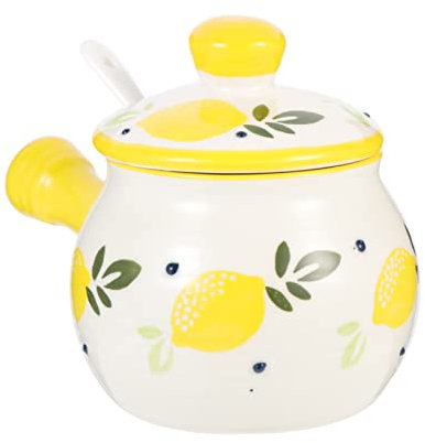 Cabilock Salero De Cerámica Resistente Recipiente Para Especias Tapa Ideal Para Cocina