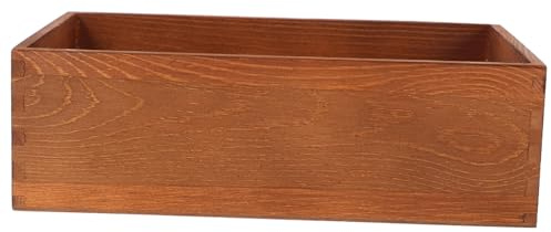 HOMOCONO Boîte De Rangement Bois Caisse De Bureau Pour Articles Divers Boîte à Outils Petite Avec Poignée Latérale