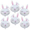 Globos de Conejos Pascua, Juego de 6 Piezas Balones Pascua, Lindo Conejo Baloes, Interesante Globos Conejo Helio para Fiesta de Feliz Pascua Accesorios de Decoración