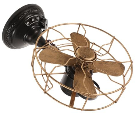 Alipis Modèle de Ventilateur de Bureau Rétro en Fer, Ornement Vintage Élégant pour Décoration Intérieure, pour Fête Estivale Style Classique et Ambiance Sophistiquée