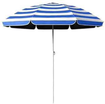 Generico Ombrellone da Spiaggia a Strisce, Ombrellone da Patio Portatile Regolabile in Altezza, Piccolo Ombrellone da Esterno Protezione UV
