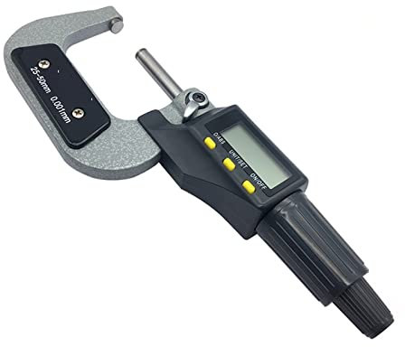 Micrometro digitale 0-25mm 25-50mm 50-75mm 75-100mm elettronico micrometro esterno da 0,001 mm strumento micrometro digitale strumento micrometri strumento di misurazione(25-50mm Standard)