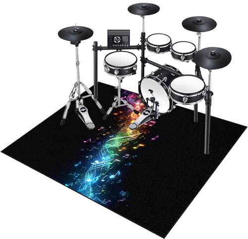 KQIEJUY Drum Teppich Schlagzeug Teppich Schallschutz Teppich Schallschutzmatte Drum Rug Drum Matte Drumteppich Schlagzeugmatte Schalldichte Teppichpolster Großer Schlagzeugteppich 200 x 180 cm