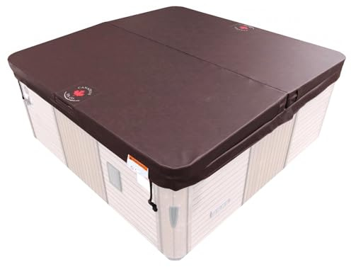 CANADIAN SPA CO. Isolierabdeckung PROLINE, 198 x 198 cm, Braun, 7,5 cm dick, Poolabdeckung eckig, Abdeckung für Whirlpool