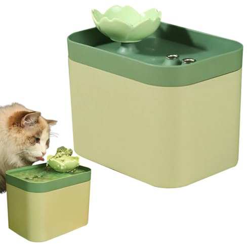 Fuente de agua para gatos, fuente para mascotas, dispensadores de agua visible para gatos, fuente de agua de cerámica para mascotas, boquilla para gatitos, cuenco ultra silencioso, saludable e