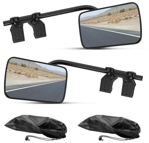Absyrony Specchietti Roulotte, Specchio del Rimorchio Regolabile, Aggiuntivi Caravan, Estensione Retrovisore a Clip Laterali per Auto, Motorhome, Camper(1 Paio)